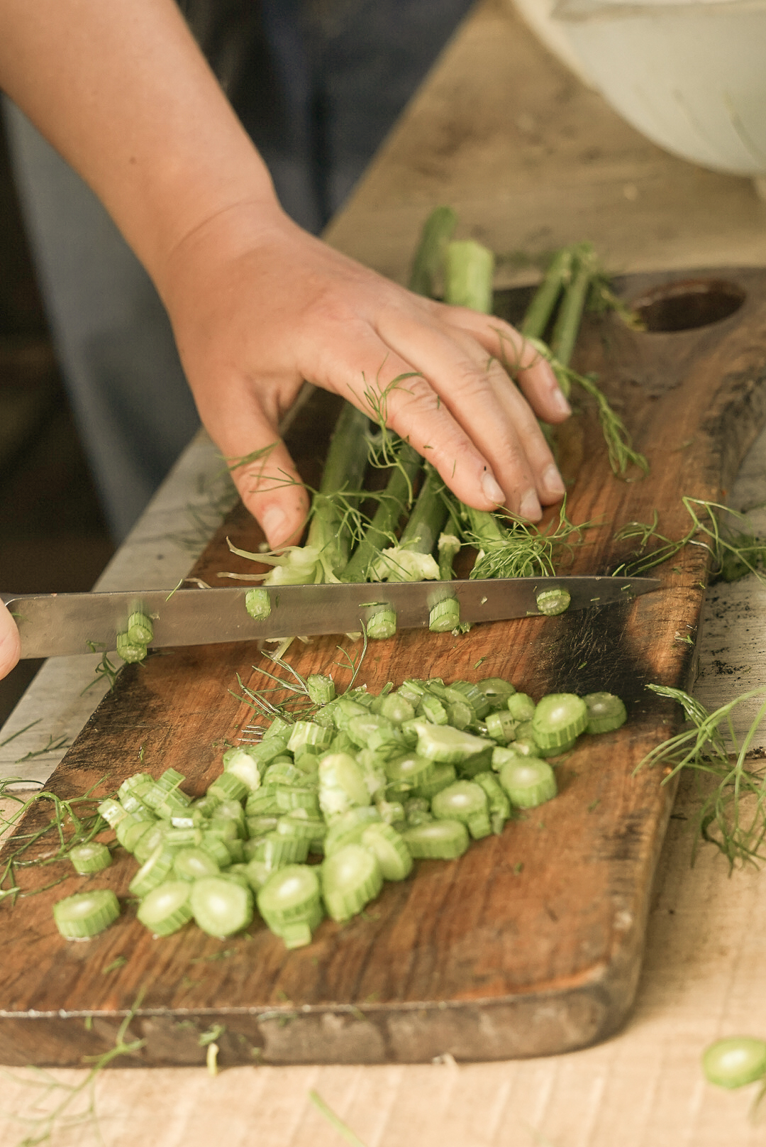 Fennel on cutting board